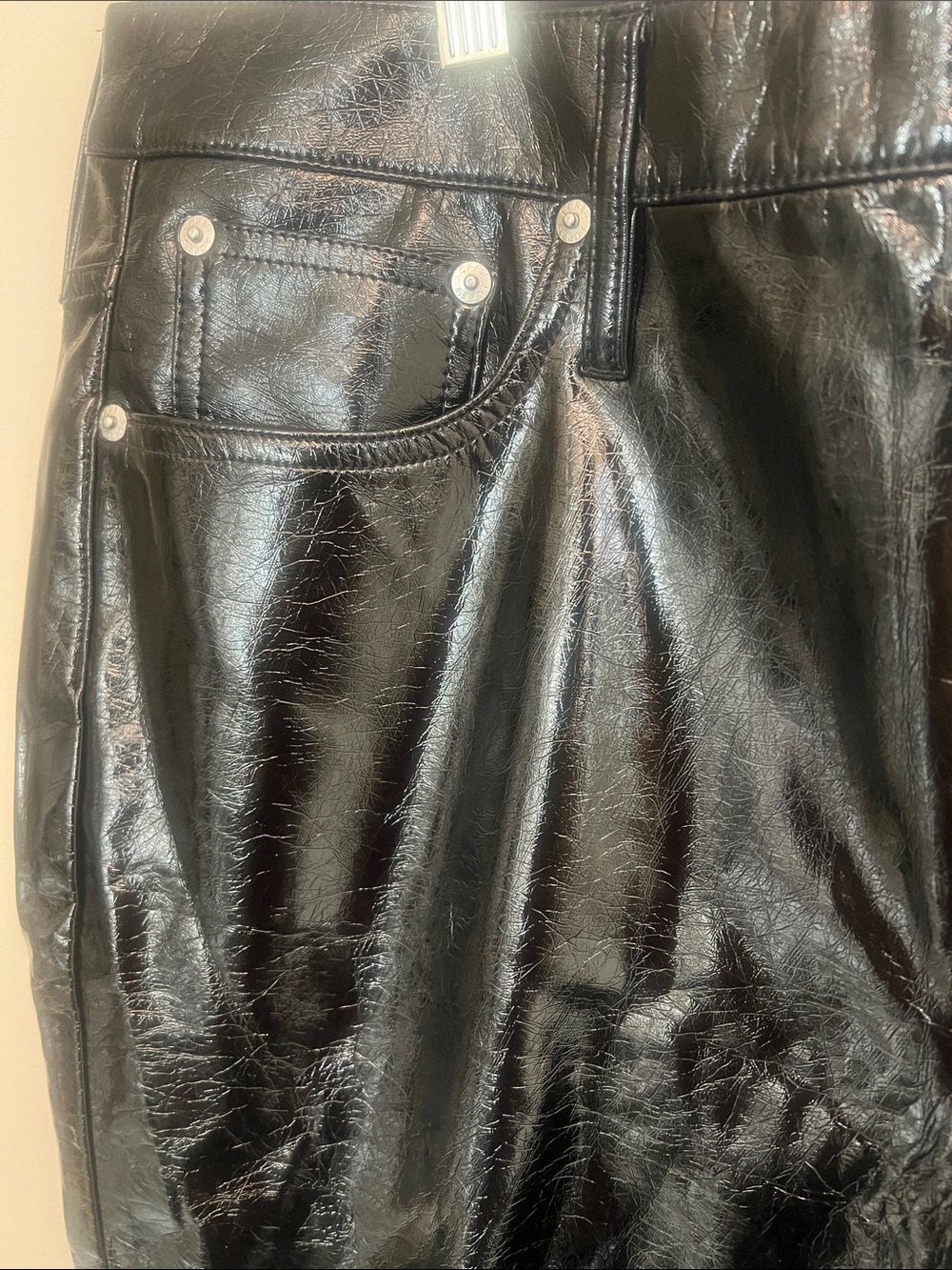 J. Crew Collection Faux Patent Leather Demi-Boot High Rise Pants - Picture 4 of 8